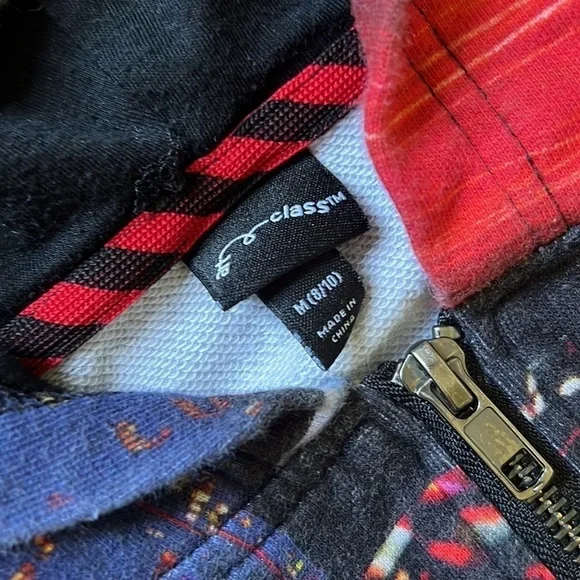 2 for $10 Art Class City Skyline Zip Up Hoodie Unisex Kids Medium 8/10 - Picture 2 of 6